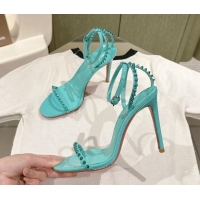 Good Product Christian Louboutin So Me Heel Sandals 10.5cm with Studded Strap Blue 506021