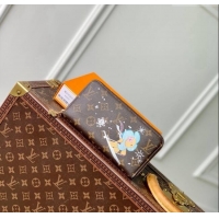 Top Grade Louis Vuitton Zippy Wallet in Vivienne Print Monogram Canvas M12223 2024 Candy Factory Collection