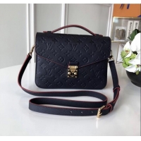 Hot Sell Cheap Louis Vuitton Pochette Métis Monogram Embossed Leather Bag M41485 Black/Red 2024