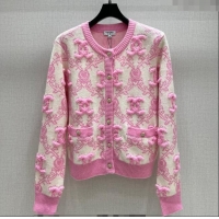 Famous Brand Chanel Raised CC Cardigan 1108 Pink 2024