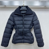 Super Quality Prada Down Jacket with Buckle 110802 Black 2024