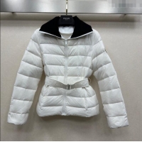 Luxury Discount Prada Down Jacket with Buckle 110802 White 2024