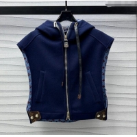 Luxury Discount Louis Vuitton Vest 1108 Blue 2024