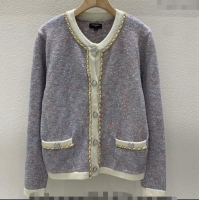 Buy Inexpensive Chanel Cardigan 110802 Purple 2024