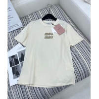 Affordable Price Miu Miu T-Shirt 1108 White 2024