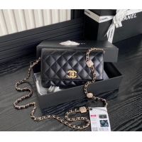 Good Taste Chanel Lambskin Wallet on Chain WOC AP4299 Black 2024