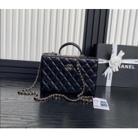 Well Crafted Chanel Quilted Lambskin Box Bag AS5168 Black 2024