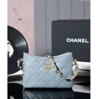 Best Product Chanel Lambskin Hobo Bag with CC Chain Strap AS5177 Grey 2024