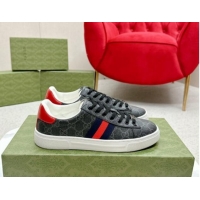 Buy Luxury Gucci Ace GG Canvas Sneakers with Web Black/Red 1014100