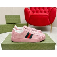 Hot Style Gucci Women's Ace GG Crystal Canvas Sneakers Pink 1014102