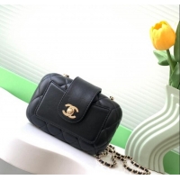 Most Popular Chanel Lambskin Case Evening Bag AS5178 Black 2024