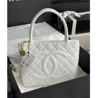 Unique Discount Chanel Grained Calfskin Vintage Top Handle bag AS1804 White 2024