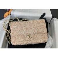 Famous Brand Chanel Sequins Mini Flap Evening Bag AS4297 Beige/Orange 2024