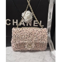 Famous Brand Chanel Sequins Evening Bag AS4298 Pink/White 2024