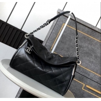 Top Grade Chanel Lambskin Medium Hobo bag CH110703 Black 2024