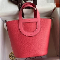 Buy Discount Hermes In-The-Loop Bag 18cm in Original Taurillon Clemence Leather H1504 Azalee/Silver 2024 (Full Handmade)