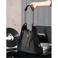 Top Grade Chanel Denim Hobo Bag CH110704 Grey/Black 2024