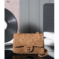 Market Sells Chanel Suede Classic Mini Flap Bag A01116 Brown 2024