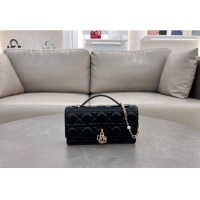 Discount Dior My Dior Mini Bag in Cannage Lambskin with Pearl 0980 Black