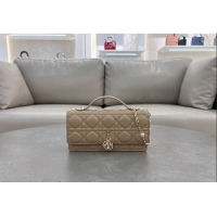 Free Shipping Dior My Dior Mini Bag in Cannage Lambskin with Pearl 0980 Beige