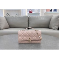 Popular Dior My Dior Mini Bag in Cannage Lambskin with Pearl 0980 Blush Pink