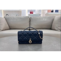 New Design Dior My Dior Mini Bag in Cannage Lambskin with Pearl 0980 Royal Blue