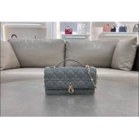 Top Grade Dior My Dior Mini Bag in Cannage Lambskin with Pearl 0980 Grey