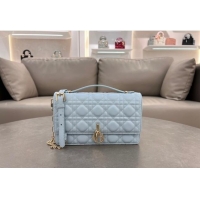 Low Price Dior My Dior Top Handle Bag in Cannage Lambskin 0997 Space Blue 2024