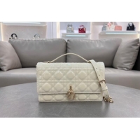 Grade Quality Dior My Dior Top Handle Bag in Patent Cannage Calfskin 0997 White 2024