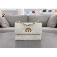 Unique Style Dior Miss Caro Mini bag in Macrocannage Lambskin 5169 White 2024