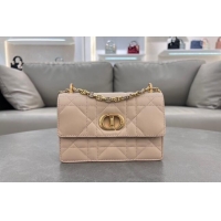 Most Popular Dior Miss Caro Mini bag in Macrocannage Lambskin 5169 Light Beige 2024