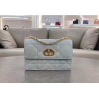 Low Cost Dior Miss Caro Mini bag in Macrocannage Lambskin 5169 Lake Blue 2024