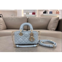 Good Taste Dior Micro Lady D-Joy Bag in Cannage Lambskin S0910 Space Blue 2024