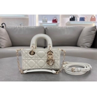 Reasonable Price Dior Micro Lady D-Joy Bag in Cannage Lambskin S0910 White 2024