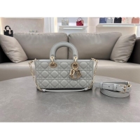 Best Price Dior Lady D-Joy Medium Bag in Cannage Lambskin M0540 Cloud Grey 2024