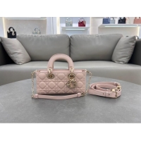 Top Design Dior Lady D-Joy Small Bag in Cannage Lambskin M0613 Blush Pink 2024