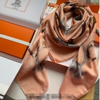 Top Design Hermes Pampa Cashmere & Silk Sqaure Shawl Scarf 140cm 0130 Pink 2024