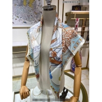 Buy Inexpensive Hermes Harnais de Coeur Silk Sqaure Scarf 90x90cm H2100 Light Beige 2024