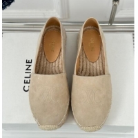 Pretty Style Celine Espadrilles Flats in Suede Beige 1012016