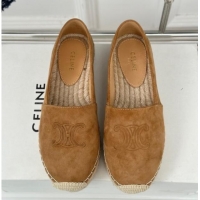 Good Looking Celine Espadrilles Flats in Suede Brown 1012017