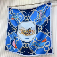 Top Design Hermes Springs Remix Sqaure Scarf 90x90cm 3165 Blue 2024