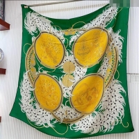 Buy Discount Hermes Embroidery Story Sqaure Shawl Scarf 140cm 7024 Green 2024