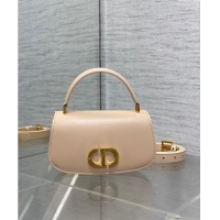 Big Discount Dior Small 30 Montaigne Avenue Top Handle Bag in Ribbed Calfskin 6530 Light Beige 2024