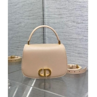 Pretty Style Dior Medium 30 Montaigne Avenue Top Handle Bag in Ribbed Calfskin 6531 Light Beige 2024