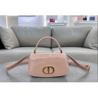 New Fashion Dior Small 30 Montaigne Avenue Top Handle Bag in Patent Calfskin 6530 Light Pink 2024