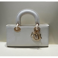 Well Crafted Dior Lady D-Joy Small Bag in Python Leather D0101 White 2024