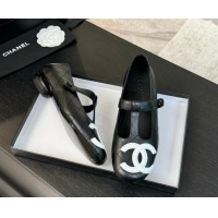 Good Quality Chanel Calfskin Mary Janes Loafers Black 1015107