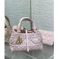 Most Popular Dior Small Toujours Tote bag in Macrocannage Calfskin CD1100 Sweet Pink 2024