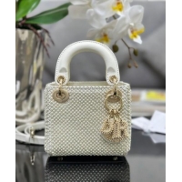 Well Crafted Dior Micro Lady Dior Bag with Pearls Allover S0856 2024