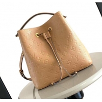 Well Crafted Louis Vuitton NeoNoe MM Bucket Bag in Monogram Embossed Leather M11815 Brown 2024